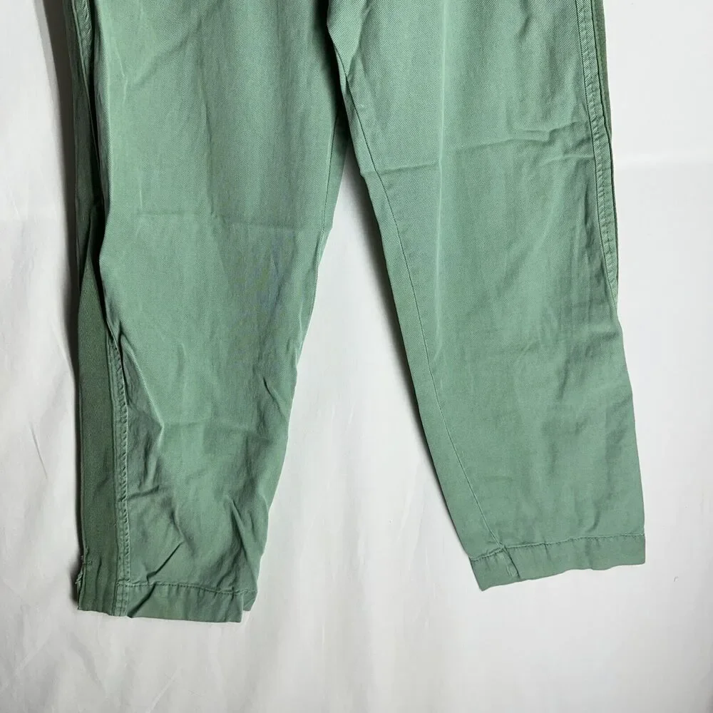 Zara Joggers Pull On Pants Lyocell Linen Blend Casual Elastic High Waist Size S